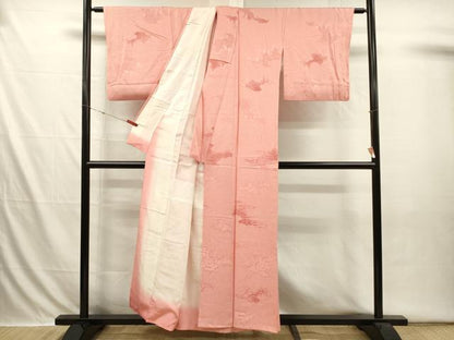 平和屋着物■上質な小紋　雲取り風景文　暈し染め　正絹　逸品　DABI3641ya