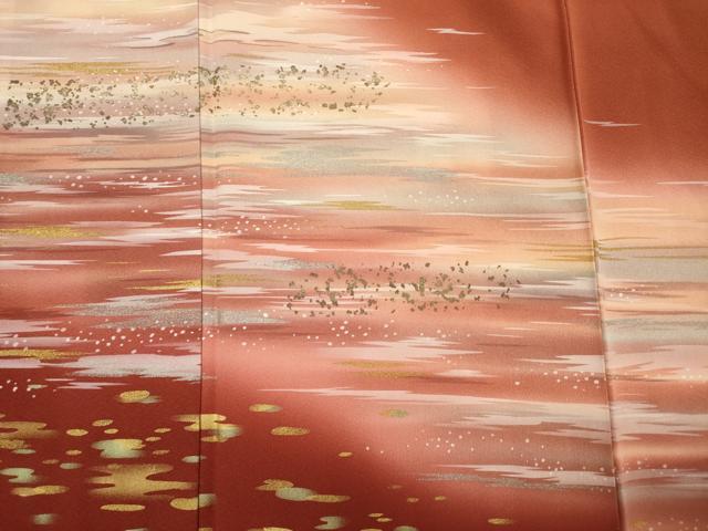平和屋着物■訪問着　霞文　暈し染め　金彩　正絹　逸品　未使用　DABI3645ya