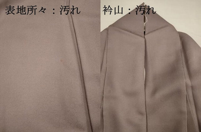 平和屋着物■上質な色無地　唐草地紋　枯野色　正絹　逸品　DABI3647ya