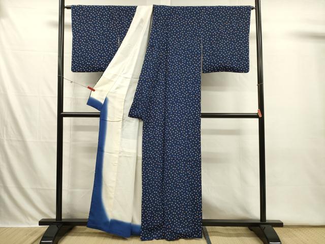 平和屋着物■上質な小紋　手鞠文　金彩　鬼しぼ縮緬　正絹　逸品　DABI3658ya
