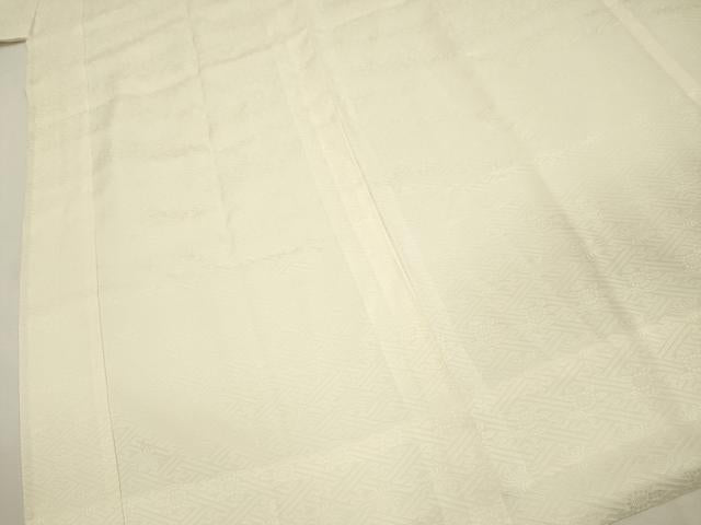 平和屋着物■長襦袢　袷　紗綾形花地紋　正絹　逸品　DABI3662ya