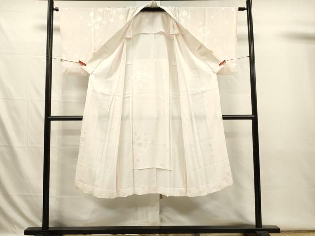 平和屋着物■長襦袢　無双仕立て　舞桜文　暈し染め　正絹　逸品　DABI3663ya