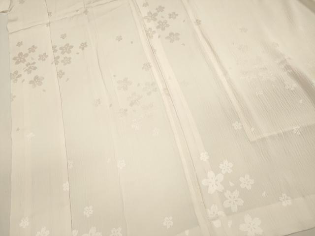 平和屋着物■長襦袢　無双仕立て　舞桜文　暈し染め　正絹　逸品　DABI3663ya