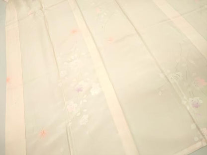 平和屋着物■長襦袢　無双仕立て　手描き　絞り　草花文　暈し染め　正絹　逸品　DABI3664ya