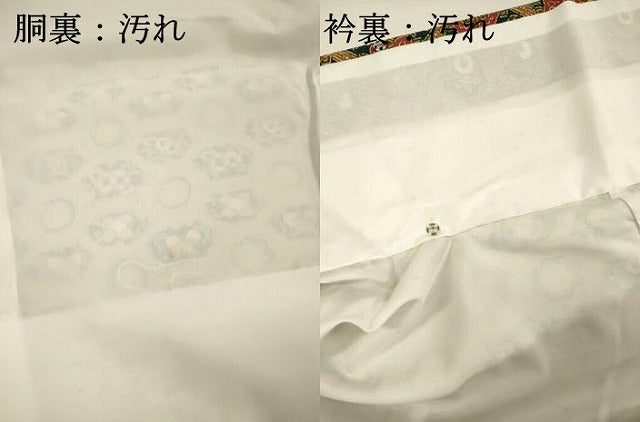 平和屋着物■上質な小紋　型染め　抽象花文　正絹　逸品　DABI3667ya
