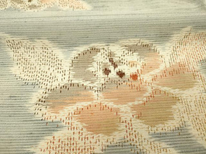 平和屋着物■上質な紬　草花文　正絹　逸品　DABI3669ya