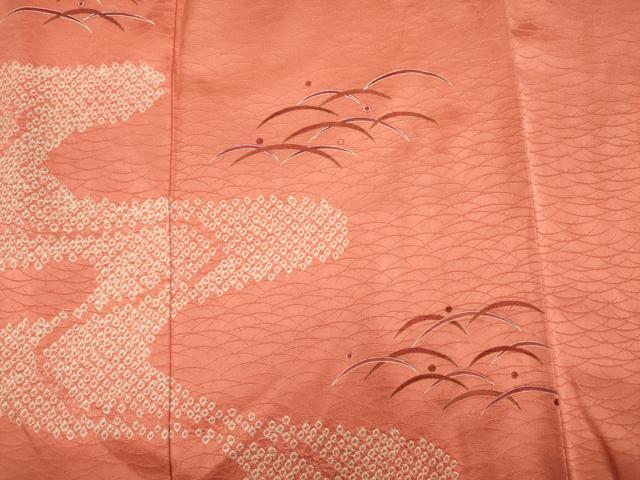 平和屋着物■訪問着　絞り　露芝文　金彩　三越扱い　正絹　逸品　DABI3671ya