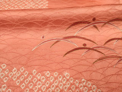 平和屋着物■訪問着　絞り　露芝文　金彩　三越扱い　正絹　逸品　DABI3671ya