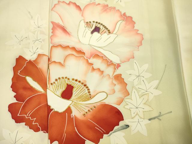 平和屋着物■訪問着　草花文　暈し染め　金彩　正絹　逸品　DABI3675ya