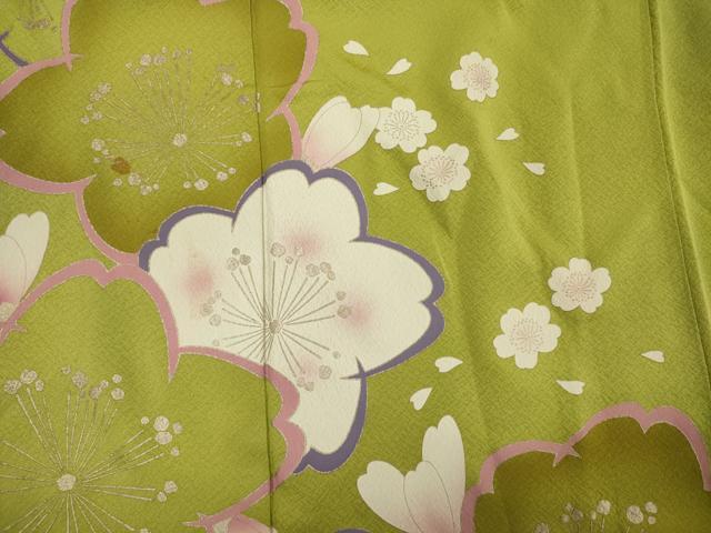 平和屋着物■豪華振袖　舞桜文　金彩　正絹　逸品　DABI3676ya