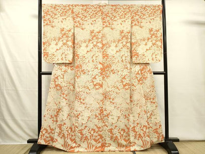 平和屋着物■訪問着　草花文　牡丹　金彩　正絹　逸品　DABI3677ya