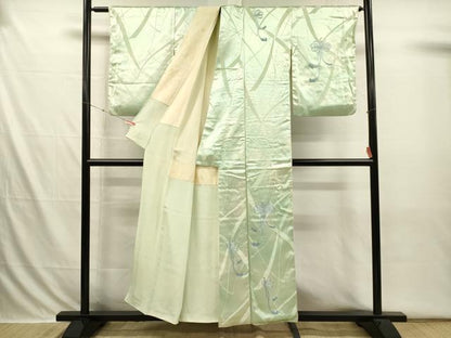 平和屋着物■訪問着　刺繍　鬘帯　結び紐　暈し染め　正絹　逸品　DABI3678ya