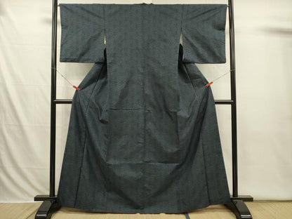 平和屋着物■本場大島紬　7マルキ　麻の葉文様　正絹　逸品　DABI3681ya