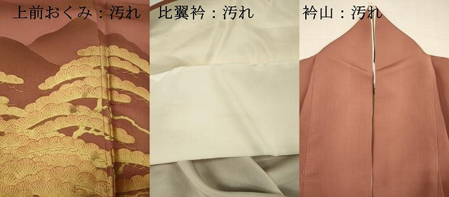 平和屋着物■豪華色留袖　枝松小舟文　暈し染め　金彩　正絹　逸品　DABI3684ya