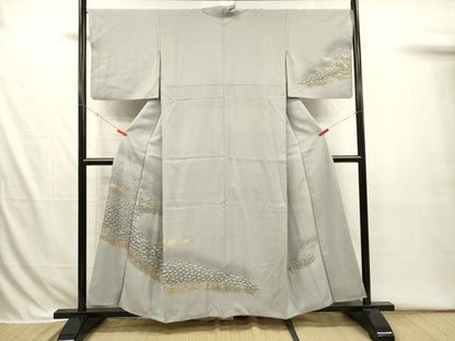 平和屋着物■訪問着　松霞文　暈し染め　金彩　正絹　逸品　DABI3691ya