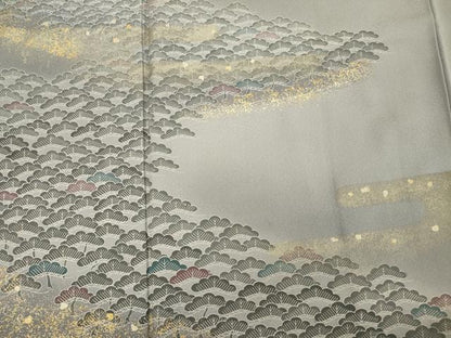 平和屋着物■訪問着　松霞文　暈し染め　金彩　正絹　逸品　DABI3691ya