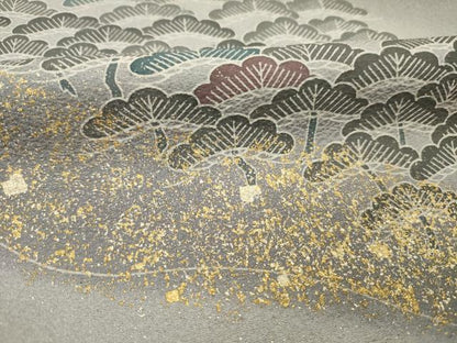 平和屋着物■訪問着　松霞文　暈し染め　金彩　正絹　逸品　DABI3691ya