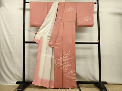 平和屋着物■訪問着　絞り　流水花松文　金彩　正絹　逸品　DABI3693ya