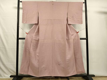 平和屋着物■中国三大刺繍　スワトウ刺繍　汕頭刺繍　総刺繍　無地絵羽訪問着　松皮菱花文　石竹色　正絹　逸品　DABI3694ya