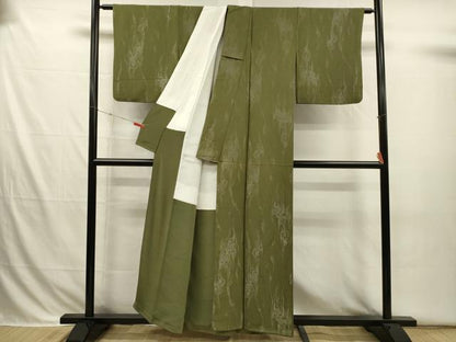 平和屋着物■上質な小紋　流水花文　正絹　逸品　DABI3701ya