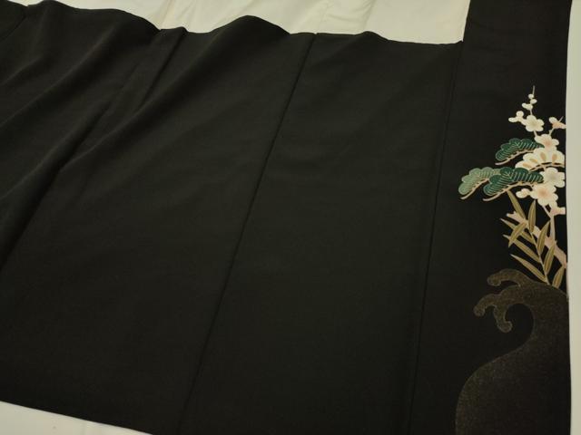 平和屋着物■豪華黒留袖　松竹梅　金彩　正絹　逸品　DABI3708ya