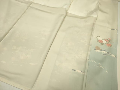 平和屋着物■訪問着　作家物　刺繍　風景花文　暈し染め　正絹　逸品　DABI3712ya