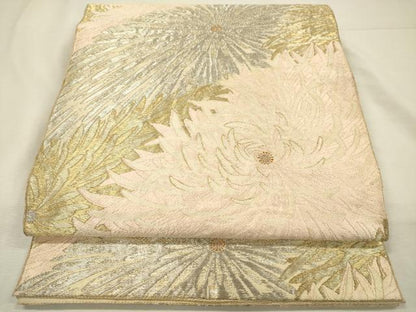 平和屋着物◎六通柄　本袋帯　唐織　乱菊　金銀糸　正絹　逸品　DABI3735ya