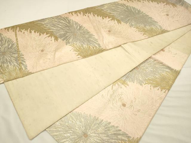 平和屋着物◎六通柄　本袋帯　唐織　乱菊　金銀糸　正絹　逸品　DABI3735ya