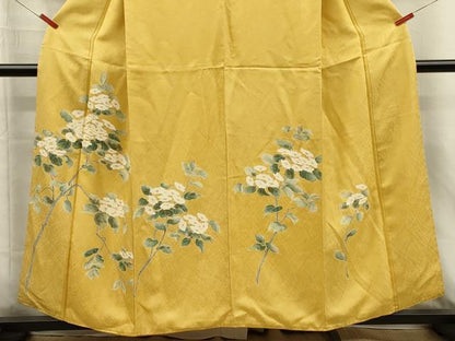 平和屋着物■訪問着　枝花文　正絹　逸品　DABI3774ya