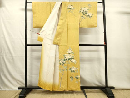 平和屋着物■訪問着　枝花文　正絹　逸品　DABI3774ya