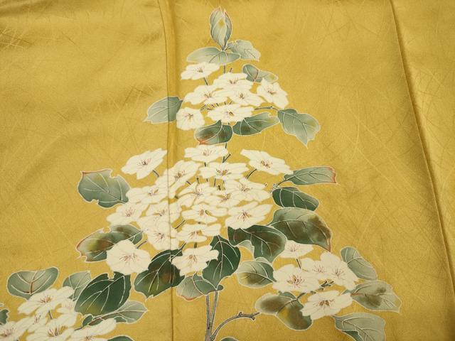 平和屋着物■訪問着　枝花文　正絹　逸品　DABI3774ya