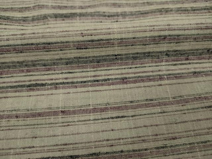 平和屋着物■上質な紬　横段文　正絹　逸品　DABI3776ya