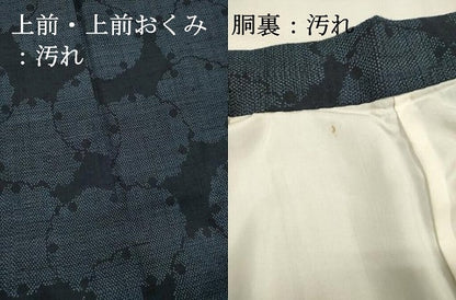 平和屋着物■結城紬　雪輪重ね　正絹　逸品　DABI3777ya