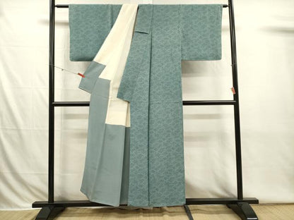 平和屋着物■江戸小紋　松葉散らし　舞桜　正絹　逸品　DABI3779ya