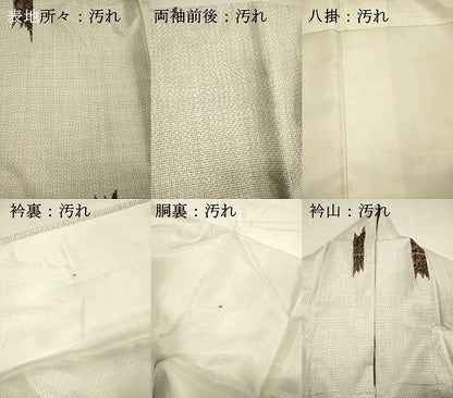 平和屋着物■本場白大島紬　竹花文　正絹　逸品　DABI3782ya