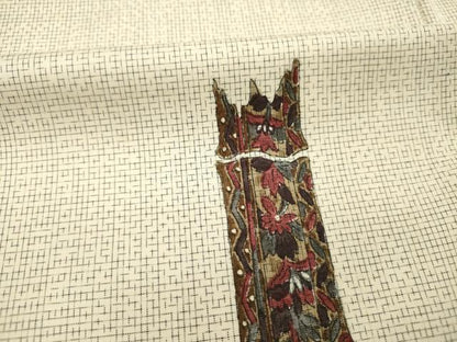 平和屋着物■本場白大島紬　竹花文　正絹　逸品　DABI3782ya