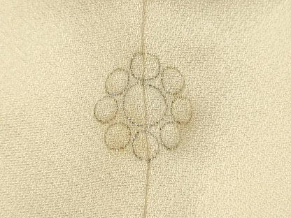 平和屋着物■訪問着　刺繍　格子花文　正絹　逸品　DABI3787ya