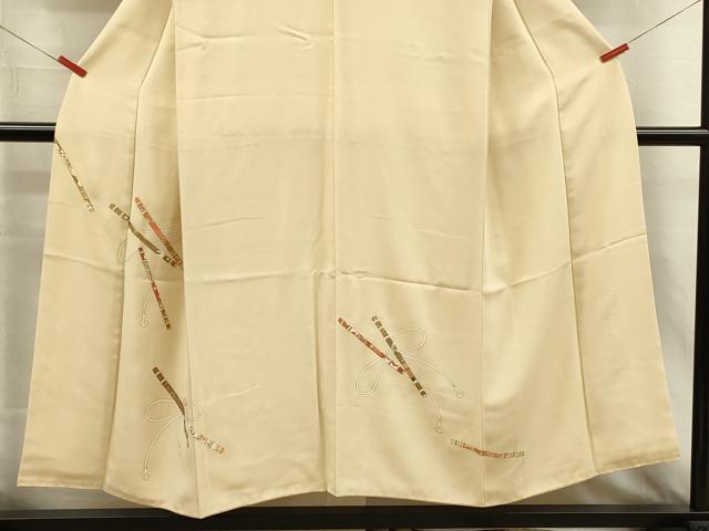 平和屋着物■豪華色留袖　花笛文　金糸　正絹　逸品　DABI3793ya