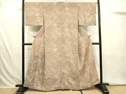 平和屋着物■訪問着　風景花松文　暈し染め　正絹　逸品　DABI3795ya