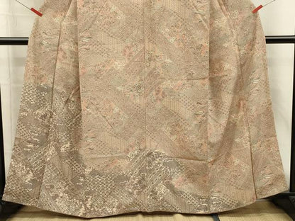 平和屋着物■訪問着　風景花松文　暈し染め　正絹　逸品　DABI3795ya