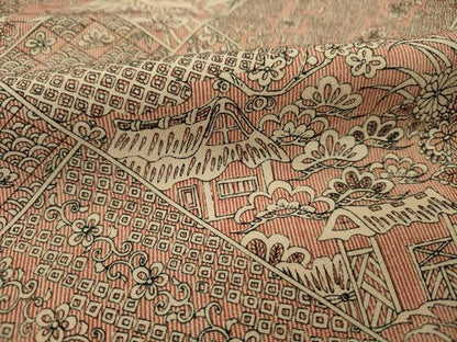 平和屋着物■訪問着　風景花松文　暈し染め　正絹　逸品　DABI3795ya
