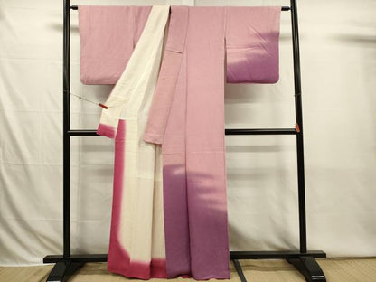 平和屋着物■訪問着　霞文　暈し染め　正絹　逸品　DABI3796ya