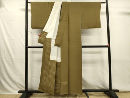 平和屋着物■豪華色留袖　花芝文　金糸　正絹　逸品　DABI3797ya