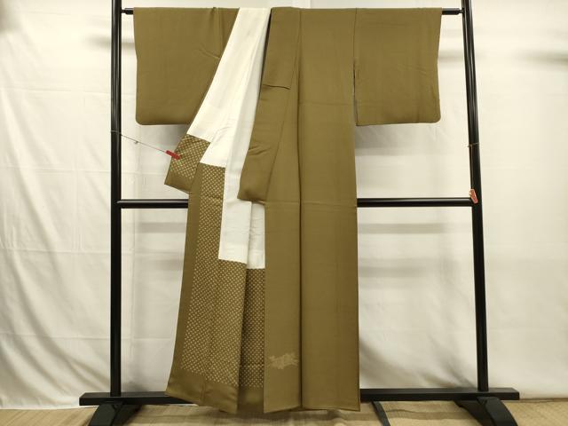 平和屋着物■豪華色留袖　花芝文　金糸　正絹　逸品　DABI3797ya