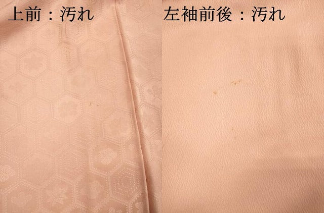 平和屋着物■色留訪問着　亀甲花文　一斤染色　正絹　逸品　DABI3803ya
