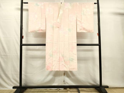 平和屋着物■長襦袢　袷　草花地紋　暈し染め　正絹　逸品　DABI3807ya