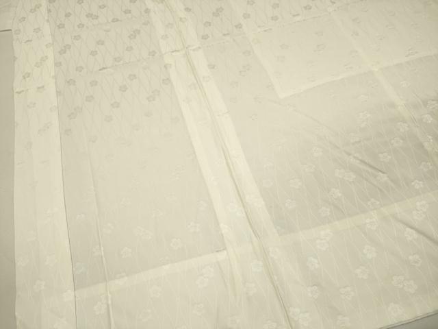 平和屋着物■長襦袢　無双仕立て　立涌梅地紋　正絹　逸品　DABI3808ya