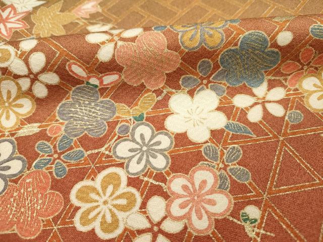 平和屋着物■訪問着　舞花文　舞桜　暈し染め　金彩　正絹　逸品　DABI3809ya