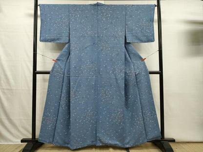 平和屋着物■上質な小紋　扇子散らし　正絹　逸品　DABI3810ya