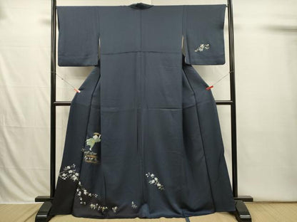 平和屋着物■訪問着　枝花文　童子遊び　暈し染め　金彩　正絹　逸品　DABI3821ya